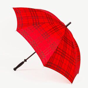 Burberry Red & Black Check Umbrella